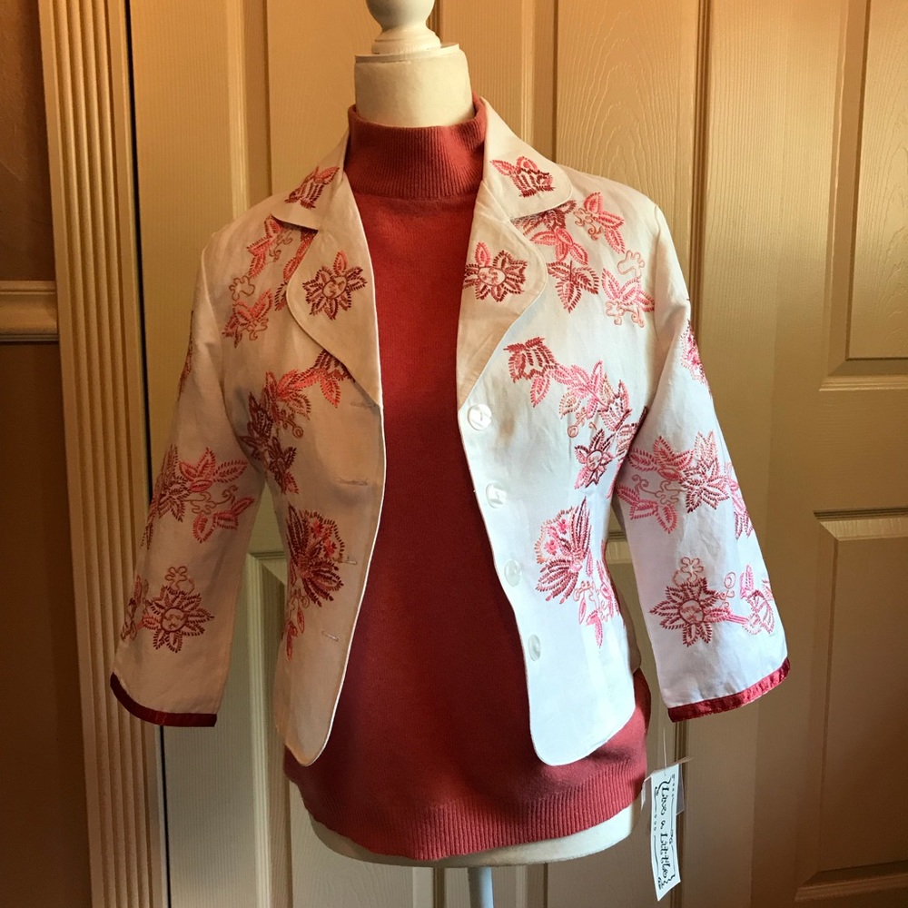 NWT Embroidered Jacket by Live a Little